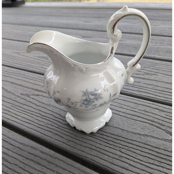 Johann Haviland Bavaria Creamer Germany Fine China Blue Garland Floral Pitcher - Picture 1 of 12